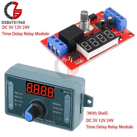 DC 5V 12V 24V Delay Time Relay Trigger Timer Control Switch LCD Display Cycle Time Timer Delay Switch Circuit Board