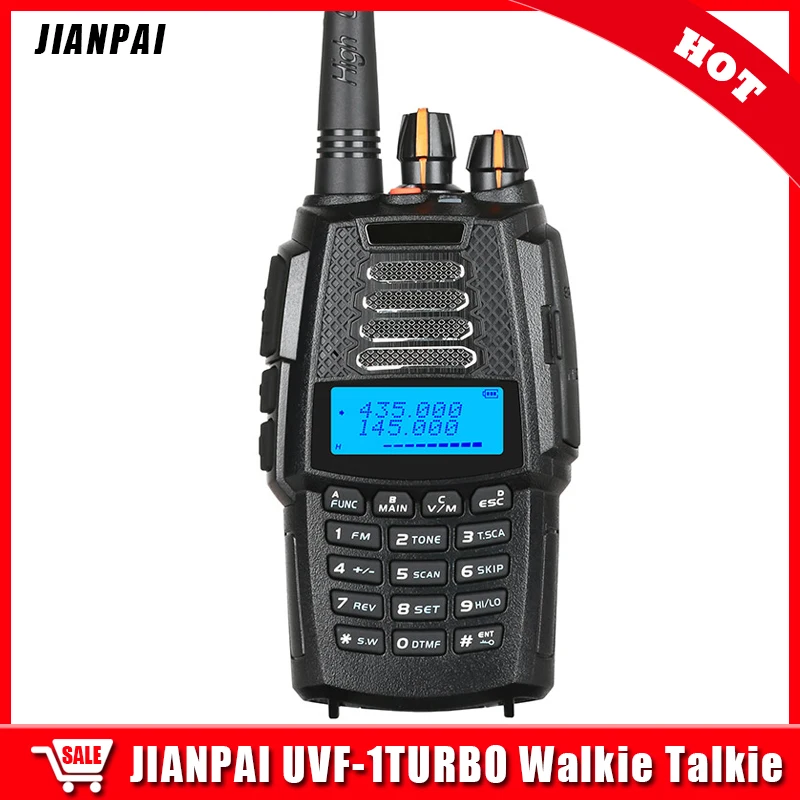 

JIANPAI Walkie Talkie UVF-1TURBO Dual Band Outdoor Handheld Two Way Radios Self-driving Tour Civil Site Hotel Portable Radios