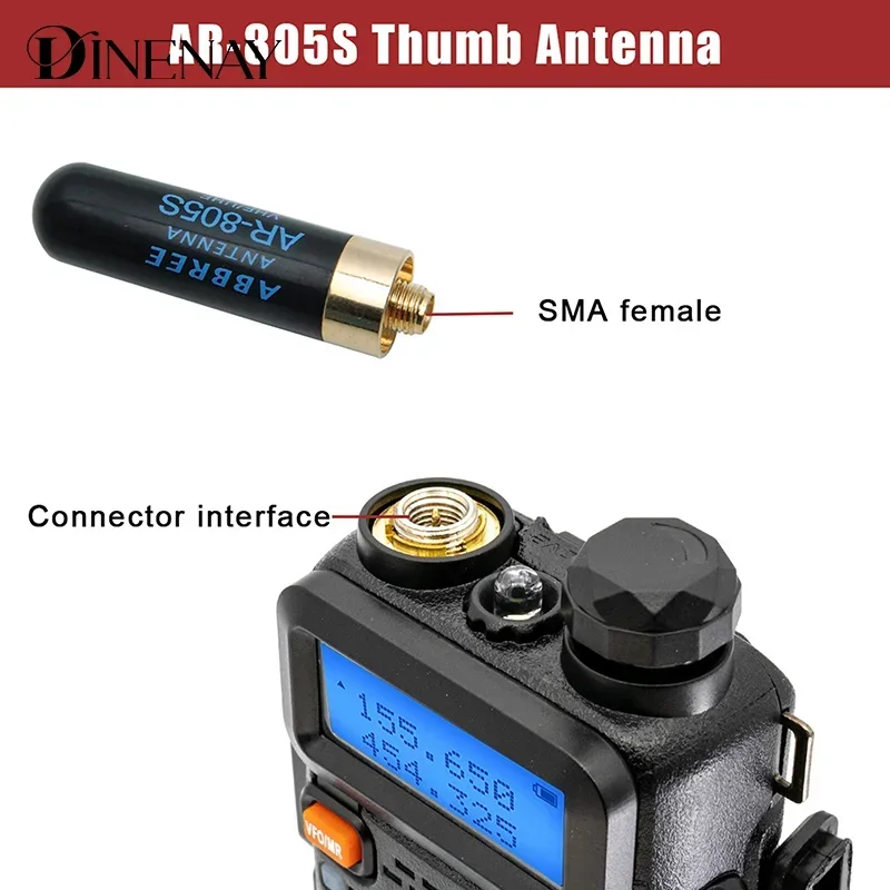 Picture 6: 1Pc Universal AR-805S UV Dual Segment Antenna for Handheld Walkie Talkie