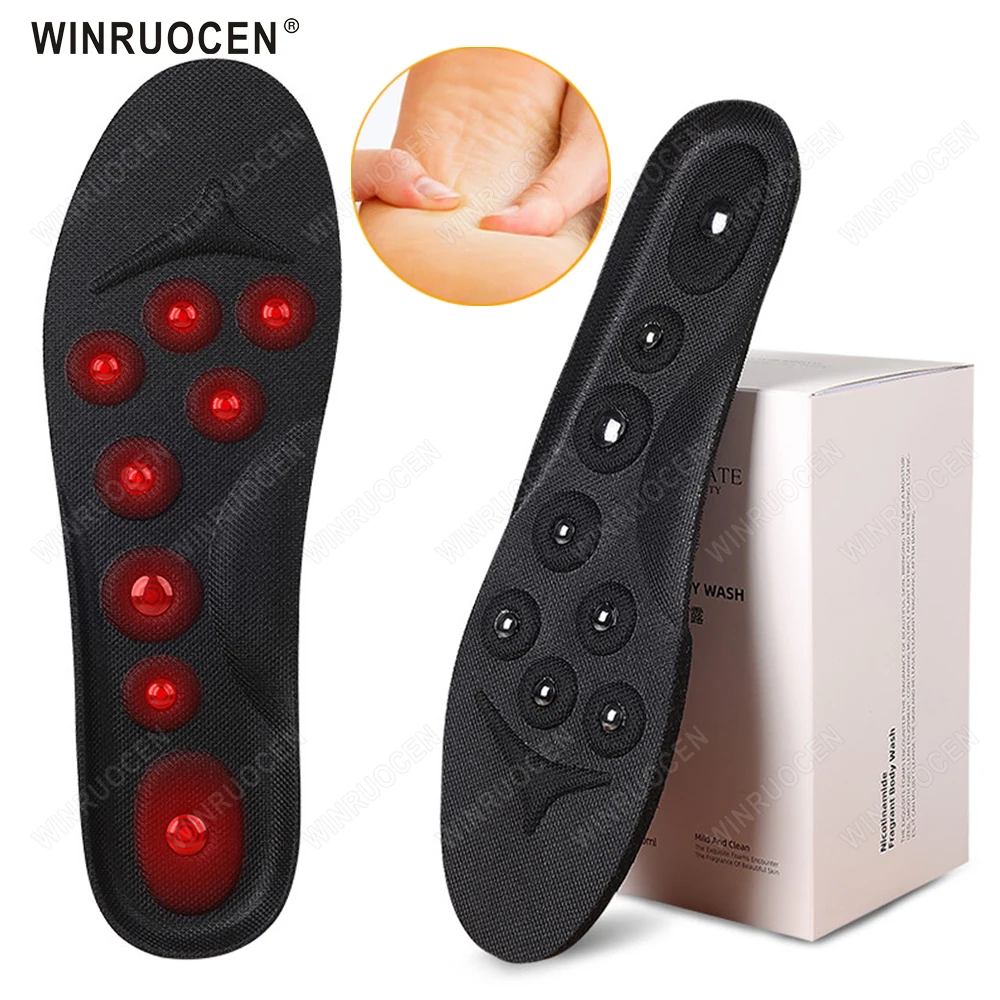 16 Pieces Magnetic Therapy Insole Magnet Massage Acupressure Health Cushion Shoe Pad Men Women Relaxation Foot Care Comfort Sole