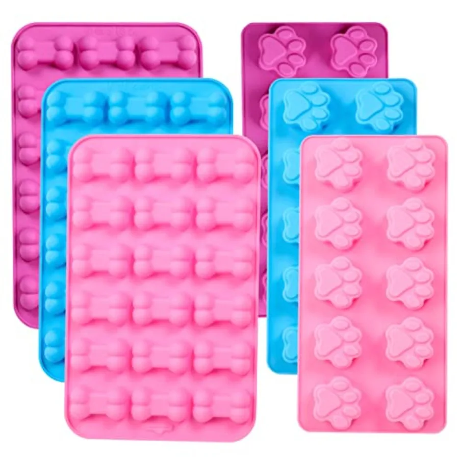 

Силиконовые формы для щенков, собак, лап и костей, 6 шт., для выпечки шоколадных конфет, желе, кубиков льда, силиконовые формы для лакомств