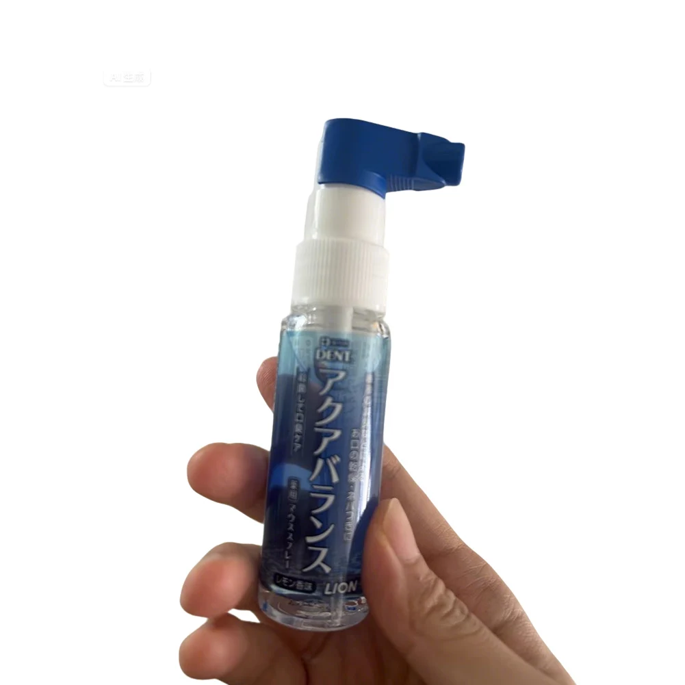 30ml Japan Lion Artificial Saliva Spray Dental Dry Mouth Relief Gel Oral Moisturizing Nozzle Sprayer Lemon Flavor Breath Fresh