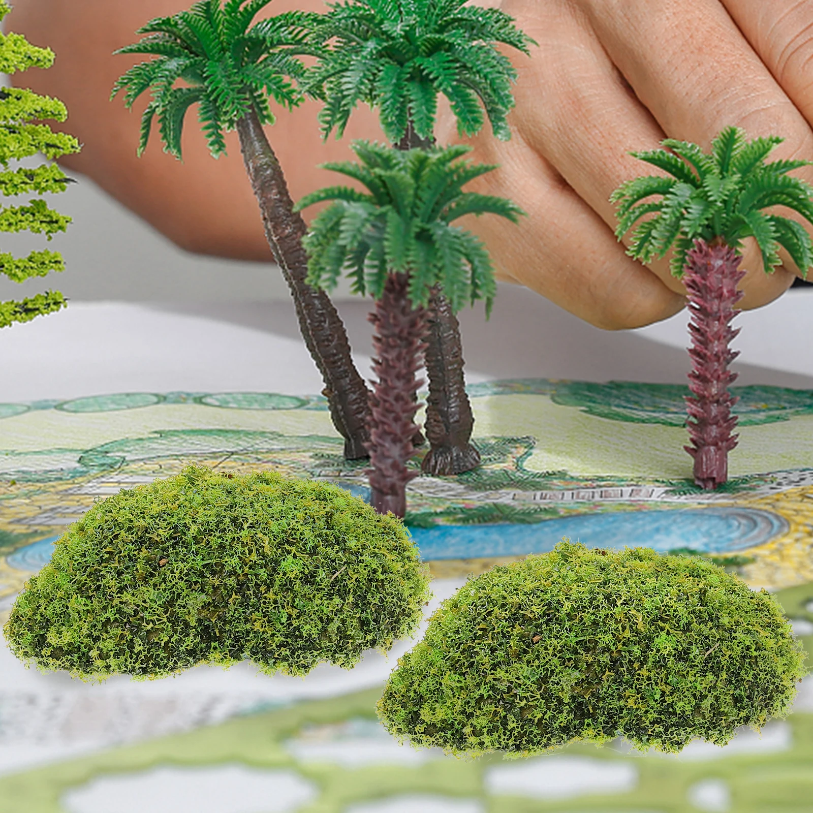 12 قطعة من أحجار الطحلب الاصطناعية المزخرفة، تصميم نابض بالحياة لمسار الحديقة، مرابي الصخور، المكتب المنزلي، الخارجي الداخلي