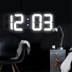 Interior Room Digital Wall Clock Living Room Hanging Bedroom Mode Home Decoration 3D LED Clocks Large Digital Watches Decor