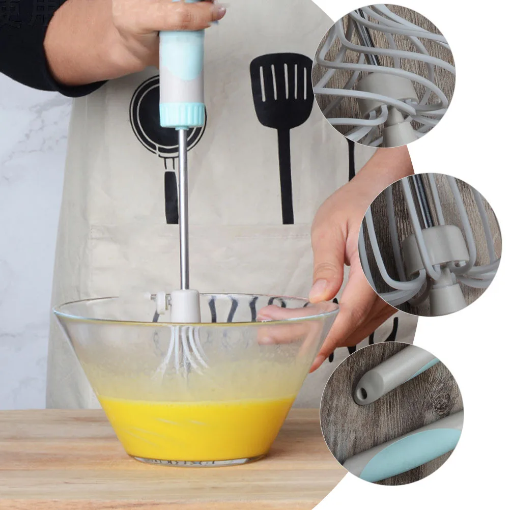 

1pc Rotating Egg Beater Handheld Manual Mixer For Baking Cream Butter Stirring Kitchen Tool Efficient Smooth Handle