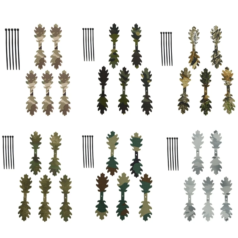 Q39E 5Pieces Camouflage Strips Accessories for Hunting Hat Backpacks