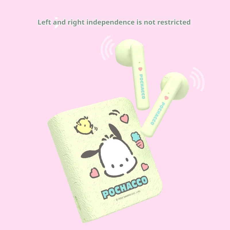 Kawaii Miniso Earphone Kuromi Cinnamoroll Inear Wireless Bluetooth Earbuds Cute Book Headsets Sport Touch Control Game Headset