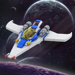 MOC Modern Classic Spaceship Building Blocks Cartoon Fighter Space Battleship Aircraft Bricks Model Toy For Kids Birthday Gift