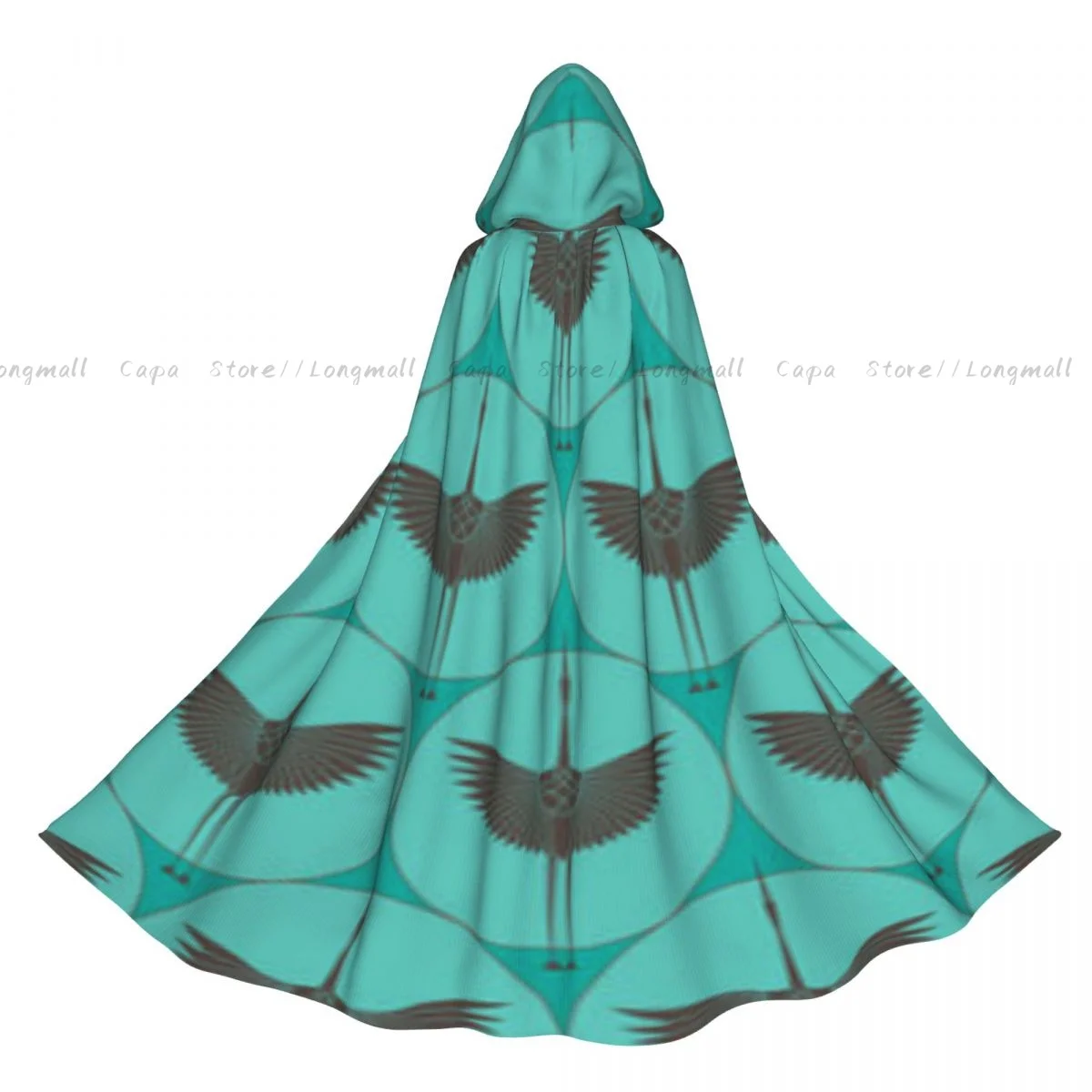 

Cosplay Medieval Costumes Herons Pattern Hooded Cloak Capes Long Robes Jackets Coat Carnival