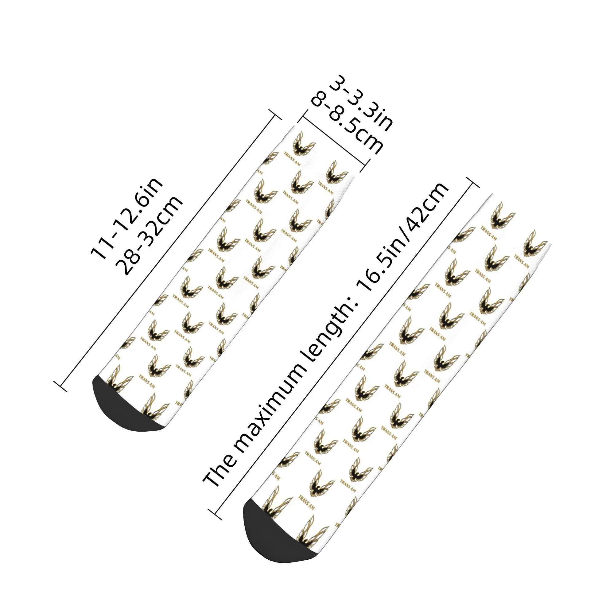 Pontiac Firebird Trans-Am Calcetines dorados Harajuku Medias absorbentes del sudor Calcetines para todas las estaciones Accesorios para regalos de Navidad unisex