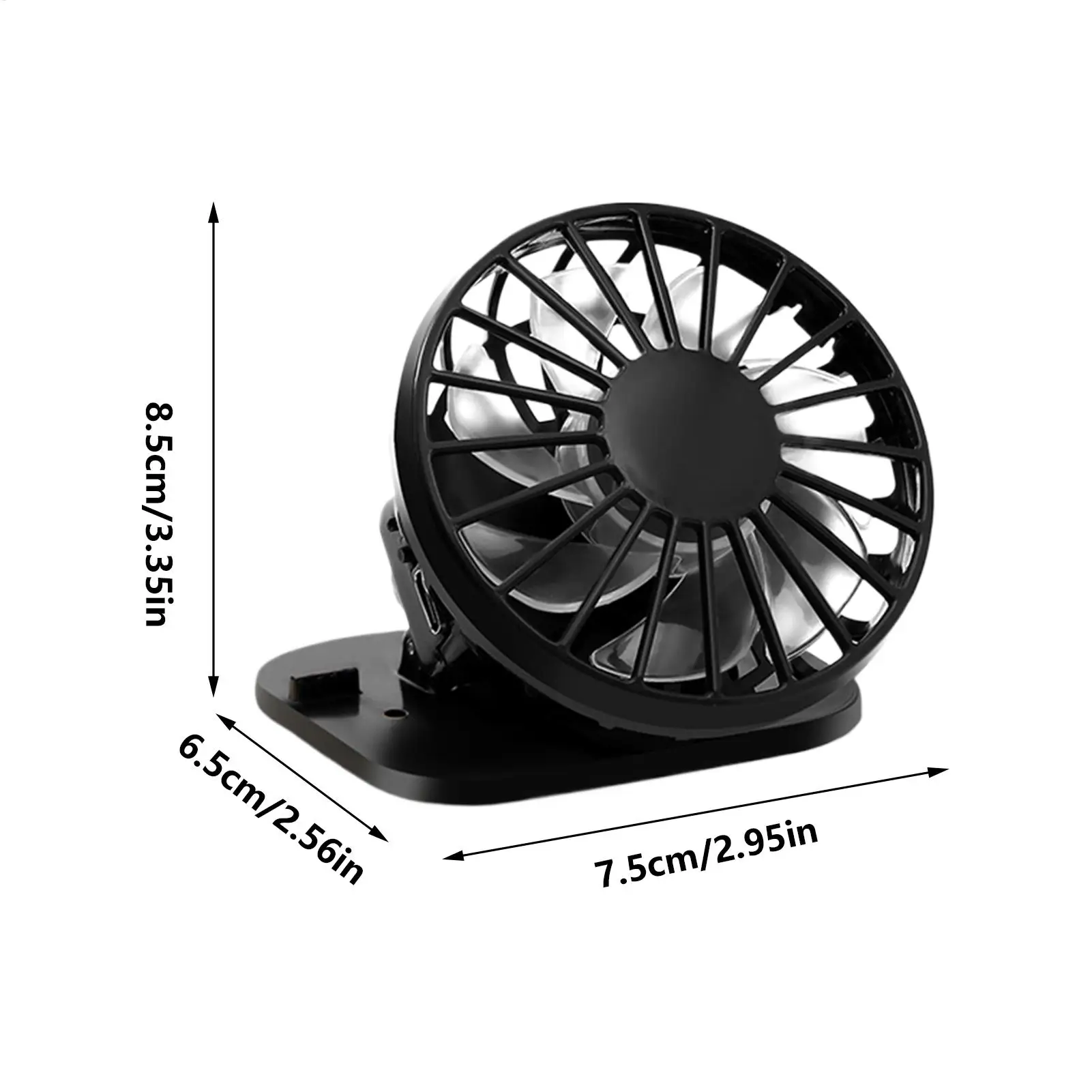Hat Clip Fan 3 Speeds Hands-free Cooler USB Rechargeable Portable Clip On Fan for Outdoor Camping Running Fishing Garden Yard - view 6