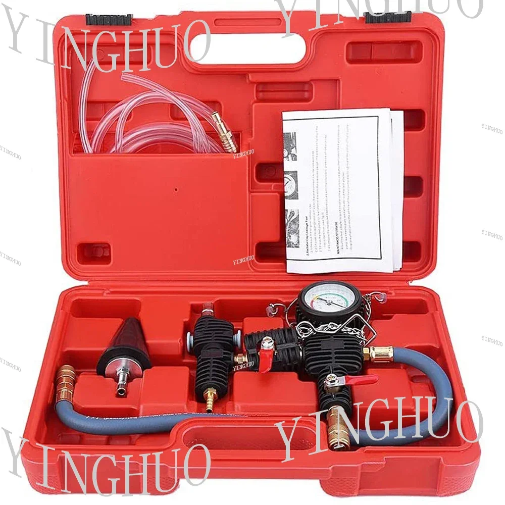 

Car Cooling Radiator Pressure Tester Water Tank Detector Checker Tool Repair Kit