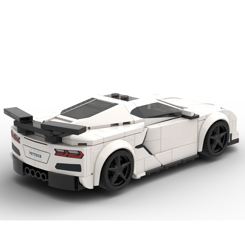 Speed Serie 321PCS MOC C8 Z06 (Z07) supercar garage Building Blocks sports car Assembly model toy brick Children birthday gift