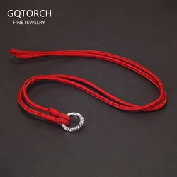 3mm Braided Cotton Cord Chain Men Women 925 Sterling Silver Clasp Hollow Round-shaped Rope Necklace Jewelry Accessories