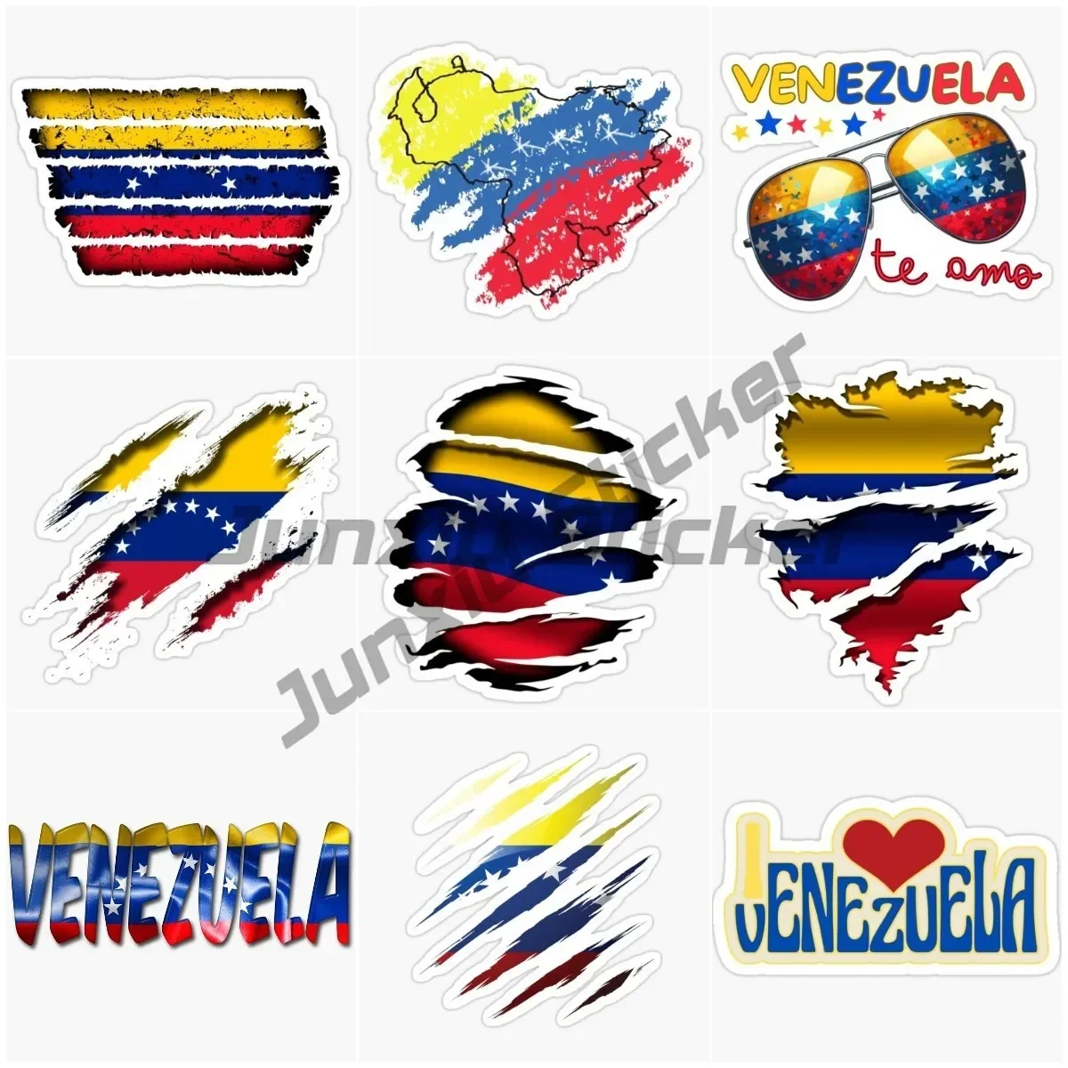 

Venezuela Tear Scratch Stickers Laptop Windows Truck Bicycle Van Helmet Racing PVC Stickers Customizable