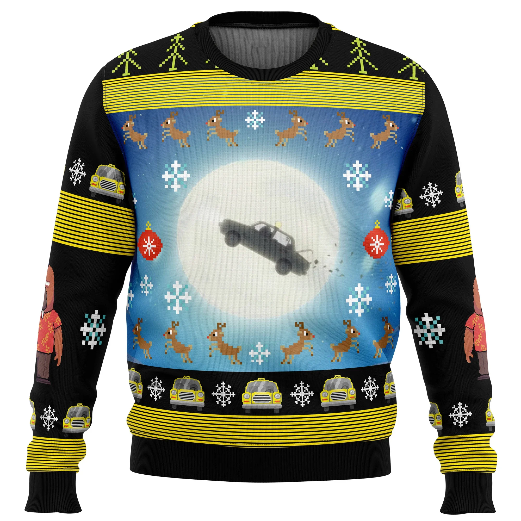 Hiroshi Odokawa Odd Taxi Ugly Christmas Sweater Gift Santa Claus Pullover Men 3D Sweatshirt And Top Autumn And Winter Clothi