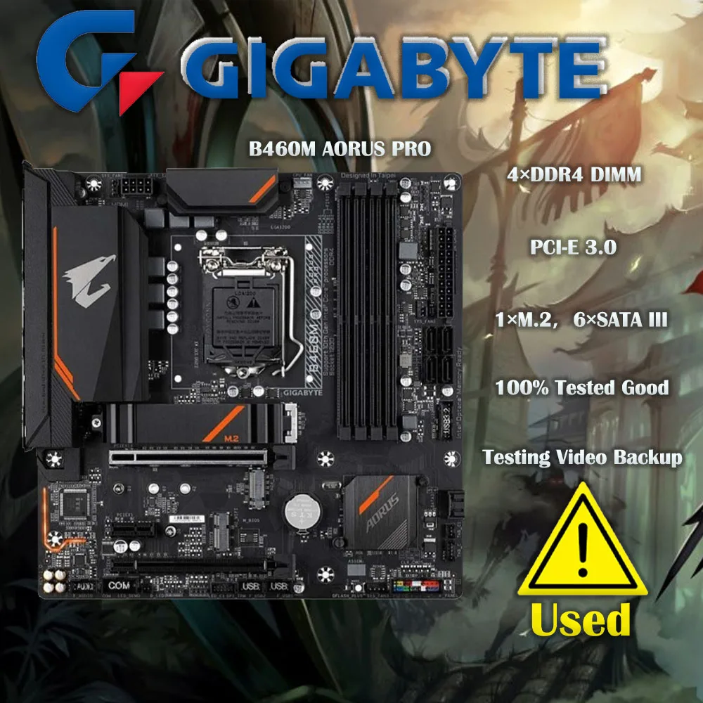 Gigabyte B460M AORUS PRO motherboard DDR4 128GB PCI-E 3.0 M.2 HDMI-compatible Display Placa-Mãe 1200 Micro ATX