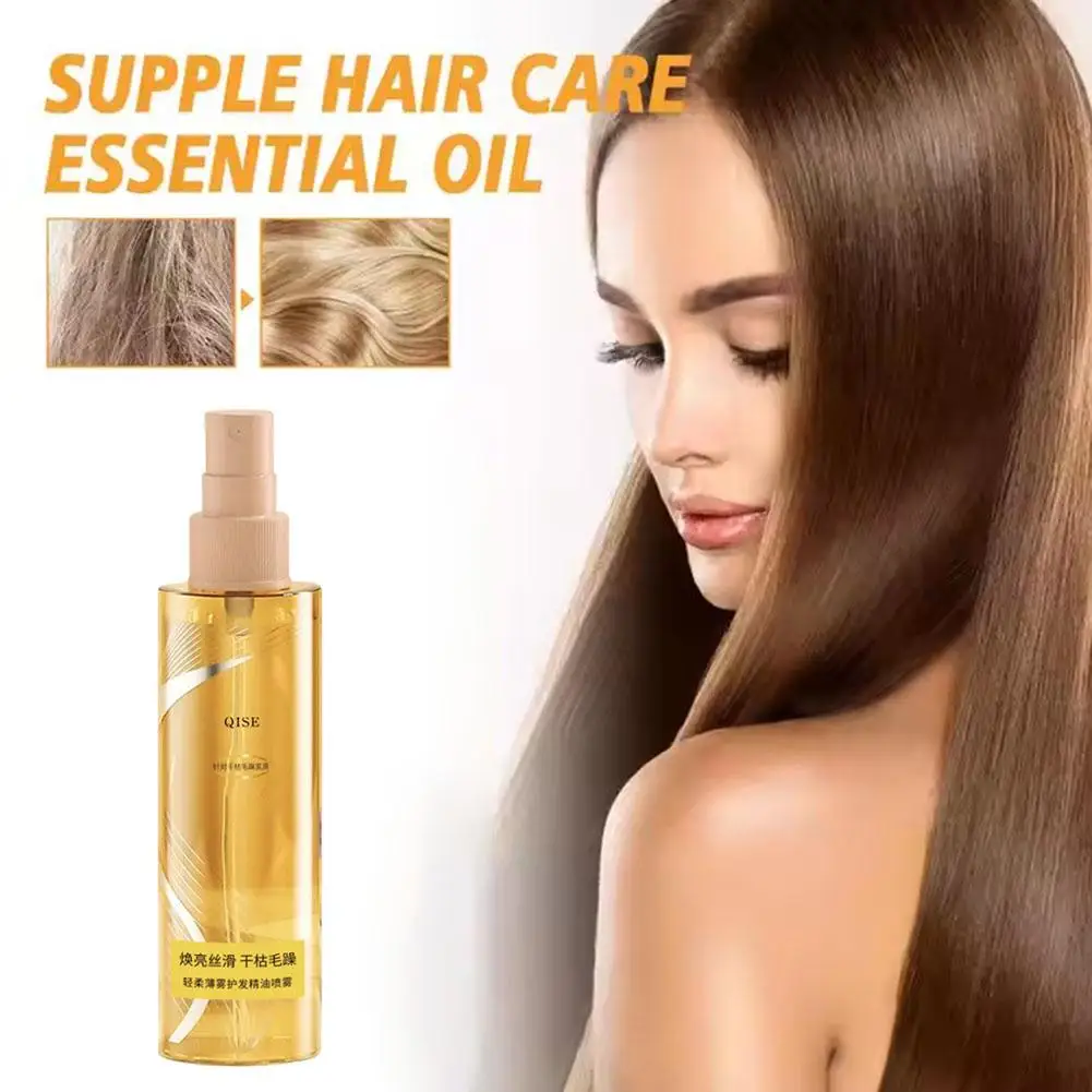 QISE 100ml Repair Leave-In สเปรย์ปรับอากาศ Moisturizing Hair & Strengthening Care Care Hydrating Silky Hair Oil Essentia Y6Q4