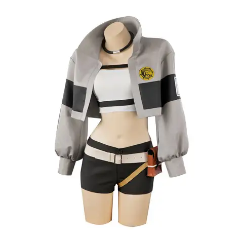Anime GACHIAKUTA Cosplay Costume Riyo Costume Punk Short Jacket Short Bag Set Jirai Kei Girls Casual Battle Adult Men's Costume