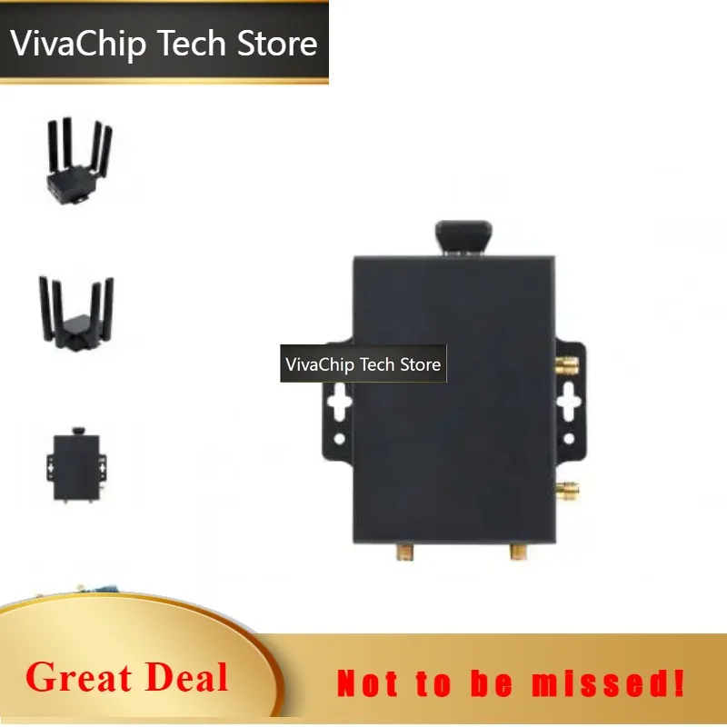 VivaChip TechWaveshare SIM8262A-M2 5G HAT For Raspberry Pi, Quad Antennas 5G NSA, Multi-Band, 5G/4G/3G Compatible, With Case(Opt