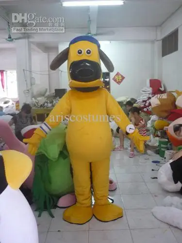 Costume della mascotte del fumetto del cane sveglio della schiuma di vendita calda Costume della mascotte di Halloween del vestito operato di natale della peluche