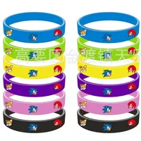 Sonics Bracelet Figures Game Children Cartoon Silicone Wristband Bracelets Birthday Party Cosplay Accessoires Boys Girls Gift