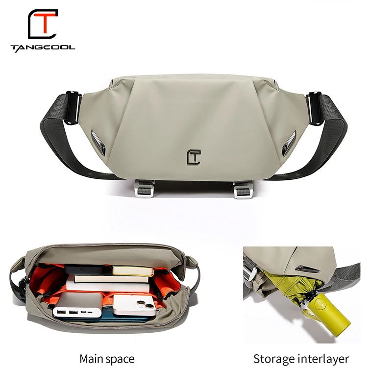 

TANGCOOL Waterproof Sling Bag for Men Women Crossbody Fanny Pack Anti theft Chest Bag For Travel Hiking Cycling