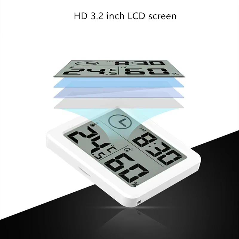 Digital Clock Desk Clock with Temperature Humidity Wall Clocks for Home Kitchen Office Desk Decorations