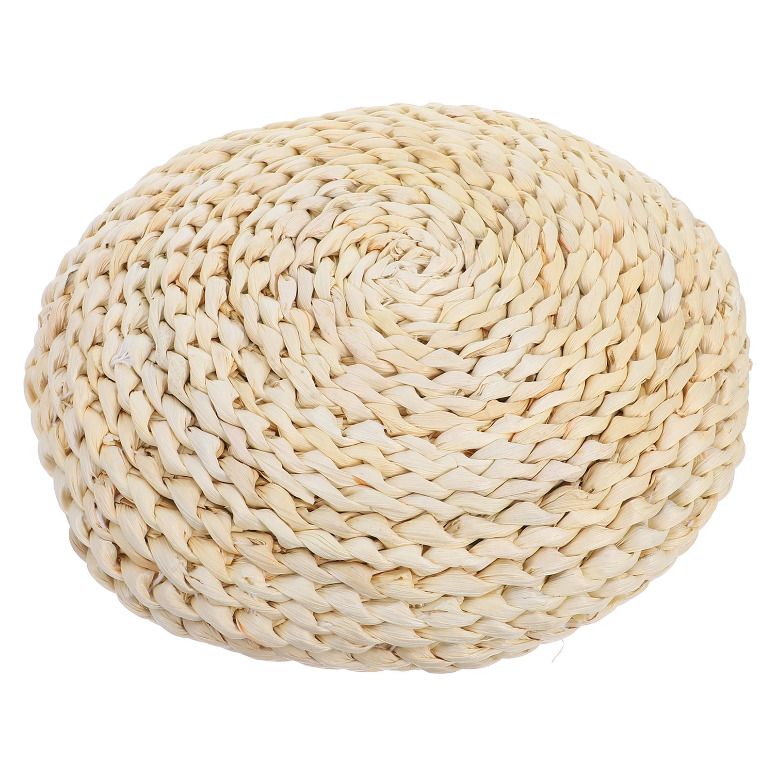 

Handmade Round Straw Weave Cushion 30cm 40cm Yoga Meditating Seat Natural Woven Cushion for Worship Windowsill Relaxation