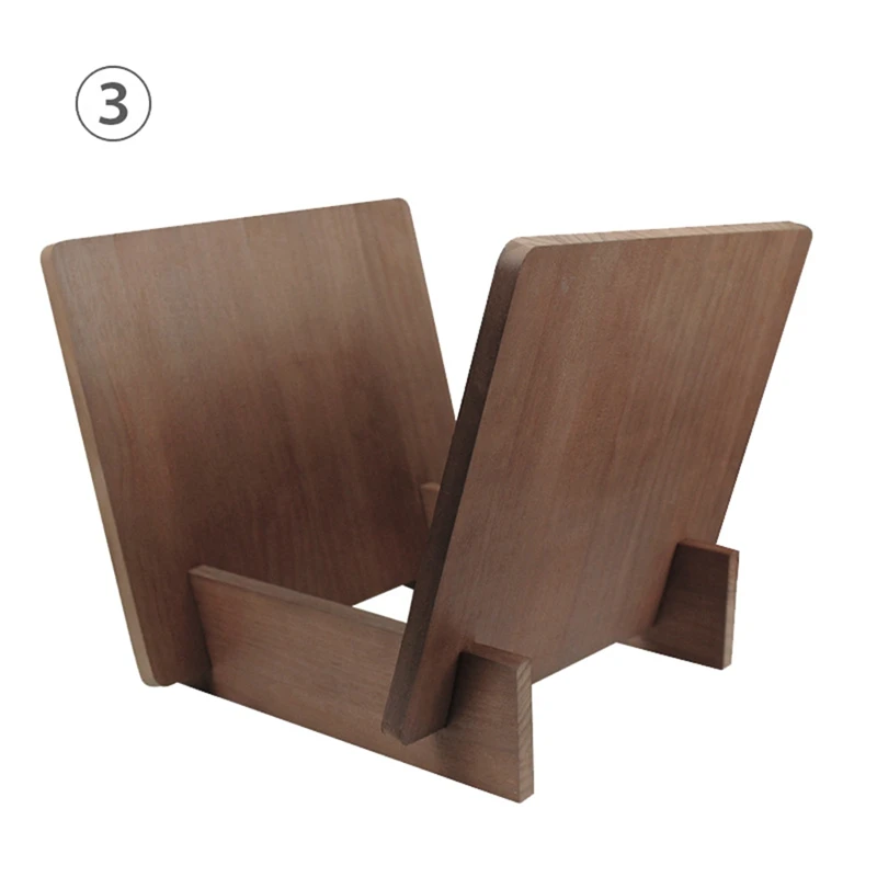 Vinyl Record Storage Holder Solid Wood Stand Desktop Display Music Record Collection Durable Easy Install Easy To Use