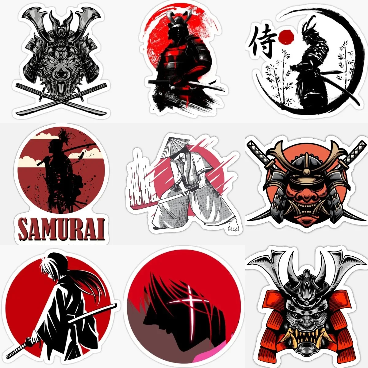 

Ghost Samurai Warrior Swordsman Bushido Sticker for Covered Scratch Decorate Car Window Camper Motorcycle Off-road Table Wall