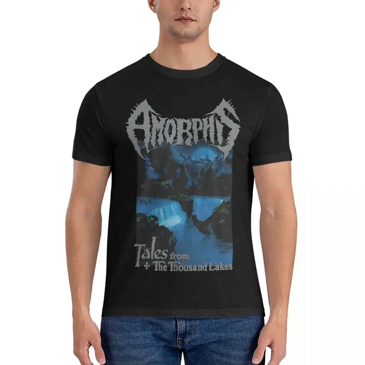 Queen Of Time Heavy  Band T-Shirts Men Amorphis Funny Pure Cotton Tee Shirt Round Neck Short Sleeve T Shirts Summer Clothes