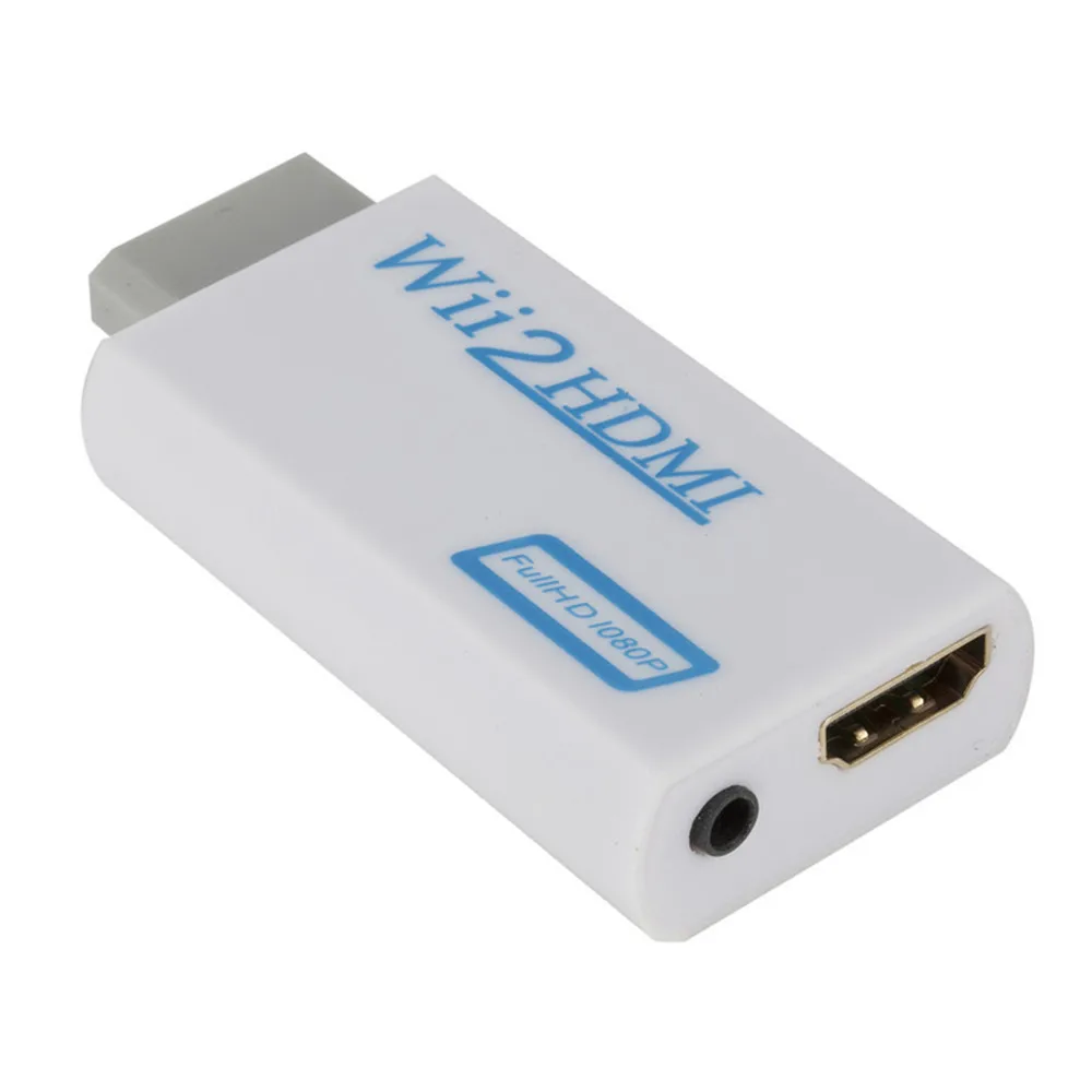 50pcs/lot for Wii to HDMI Adapter Converter Support Full HD 720P 1080P 3.5mm Audio Wii2HDMI Adapter for HDTV