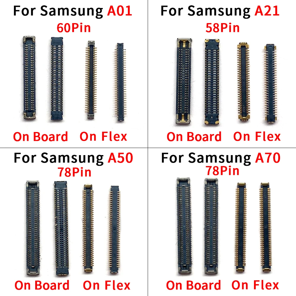 Lcd FPC Connector For Samsung A01 A21 A50 A70 A80 Display Screen On Motherboard