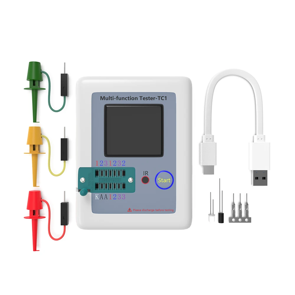 LCR-TC1 LCR-T7 Transistor Tester Multimeter LCD Diode Triode Capacitor Resistor Test Meter MOSFET NPN PNP Triac MOS/PNP/NPN