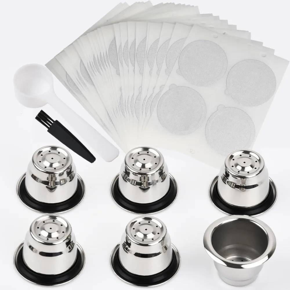 Refillable Nespresso Coffee Capsulas Stainless Steel Nespress Coffee Capsule Reusable Italian Coffee Filters Cup