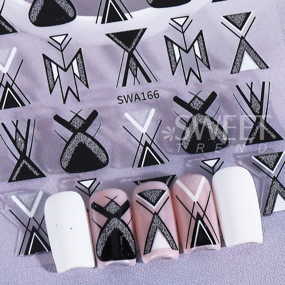 2 stuks nagelstickers glitter goud zilver onregelmatige geometrische lijn Frans ontwerp zelfklevende nagelsticker DIY manicure decoratie schuifregelaar