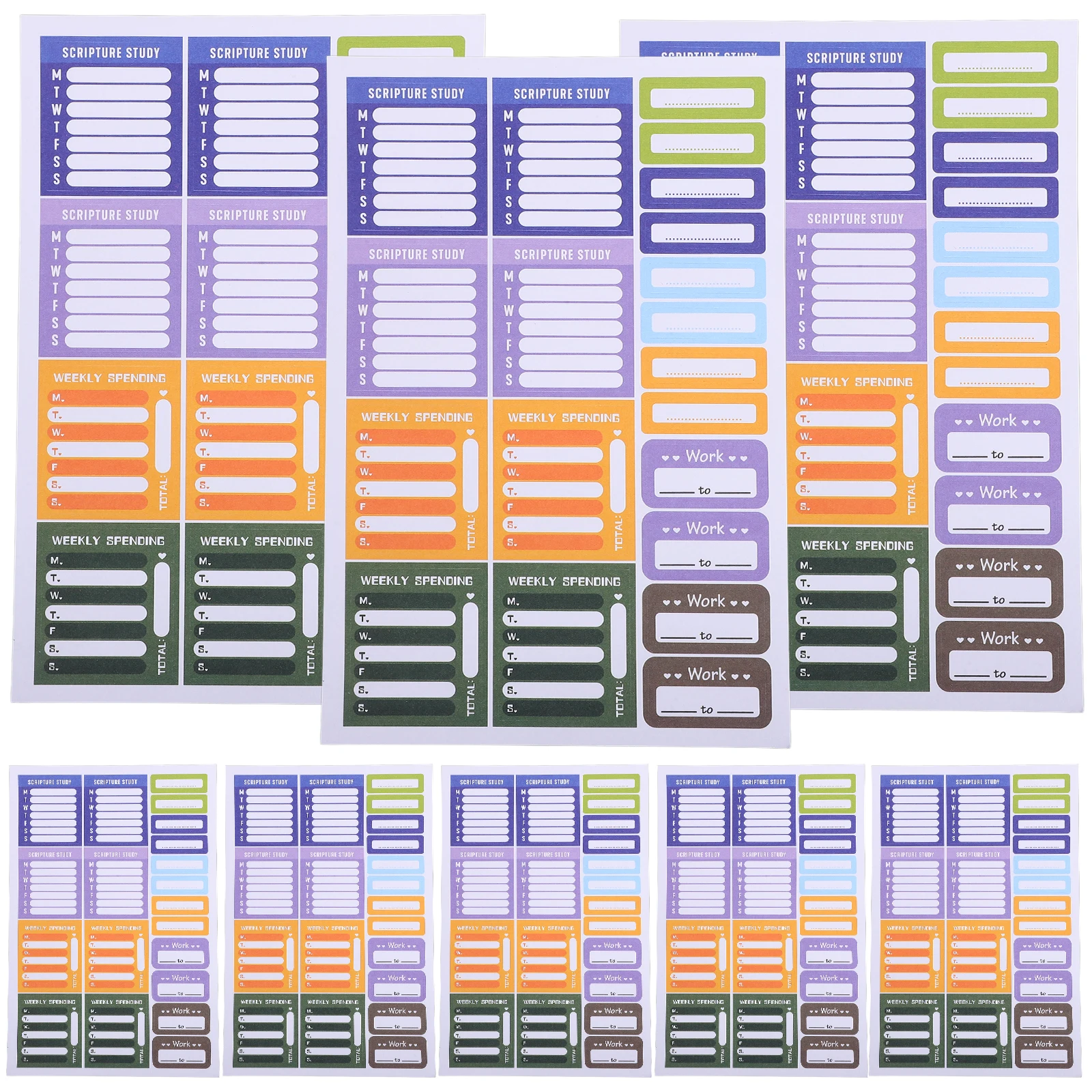 

for Day of Week Stickers Adhesive Weekday Labels Days of Week Appointment Planner Organization Labels