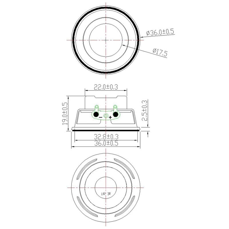 2Pcs Audio Speaker 4Ω 3W 36Mm1.4Inch Full Range Loudspeaker DIY Sound Mini Speaker For Home Theater