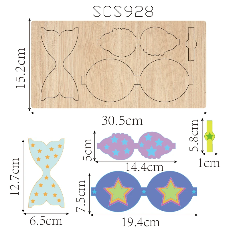 Wooden Bowknot Cutting Knife Die, Used with the Machine, SCS928