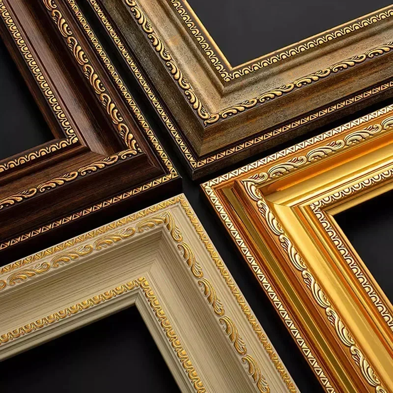 

Vintage Wooden Picture Frame Photo Card Holder Wall Shadow Box Photocard Personalized Gift Gold Frame Moldura Vintage Room Decor