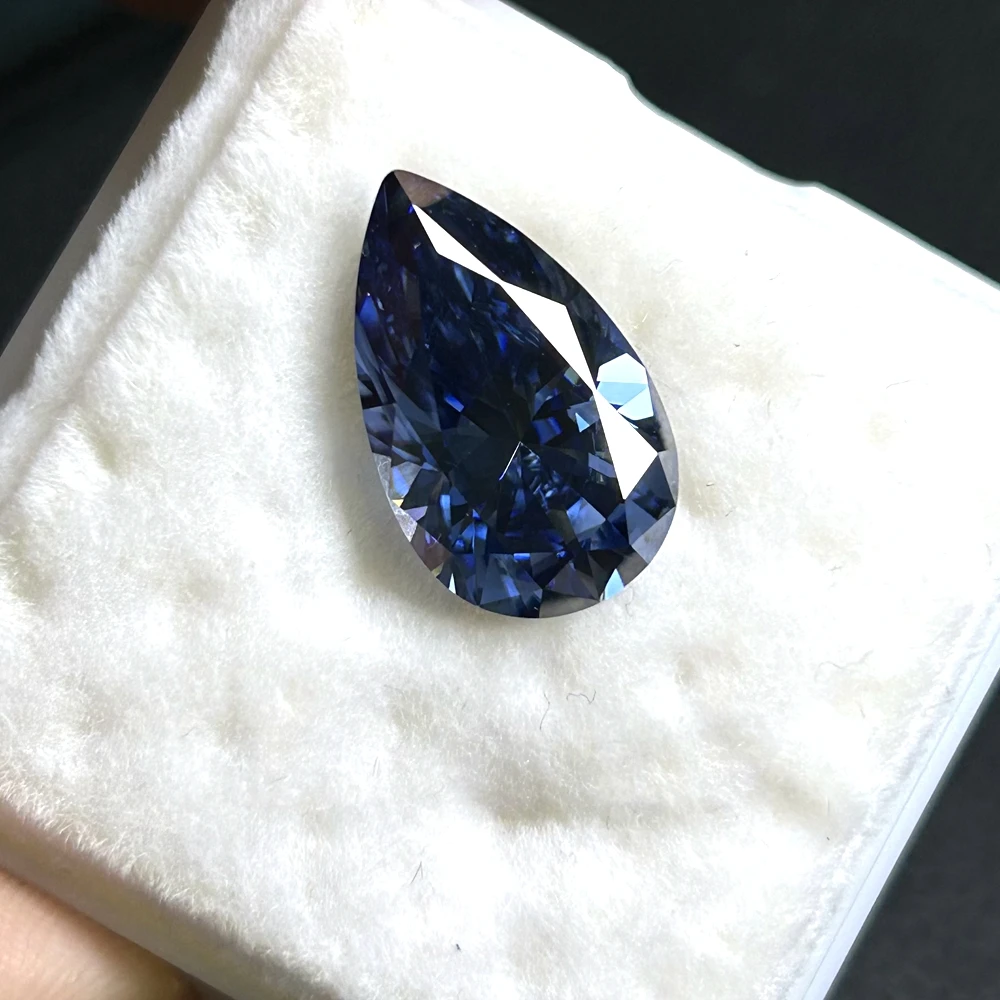 deep blue Moissanite  0.5-6ct Wholesale 1CT Small Size Loose Stones Lab Grown Moissanite Diamond For DIY Jewelry Making