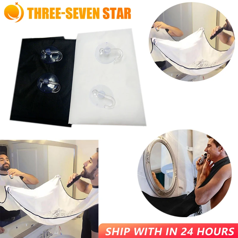 1Pc Man Beard Cutting Shaving Cape Apron For Shaving And Hair Cutting Can Attach To The Mirror Home Hair Storage Styling Tool