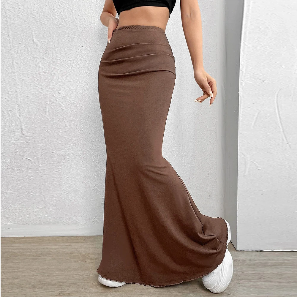 2023 New Sexy Irregular Skirts Women Summer Charm Long Skirt Slim Party Bodycon Maxi Skirt Black Casual Club Fishtail Skirt