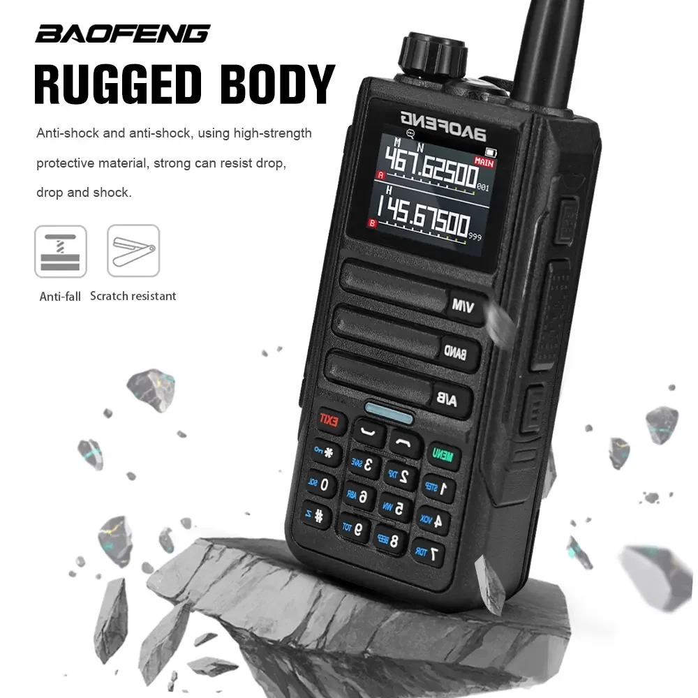 Baofeng UV-16M Walkie Talkie 50km Mulit Band AM FM Waterproof Wireless Frequency Copy VHFUHF High Power Long Range Two Way Radio