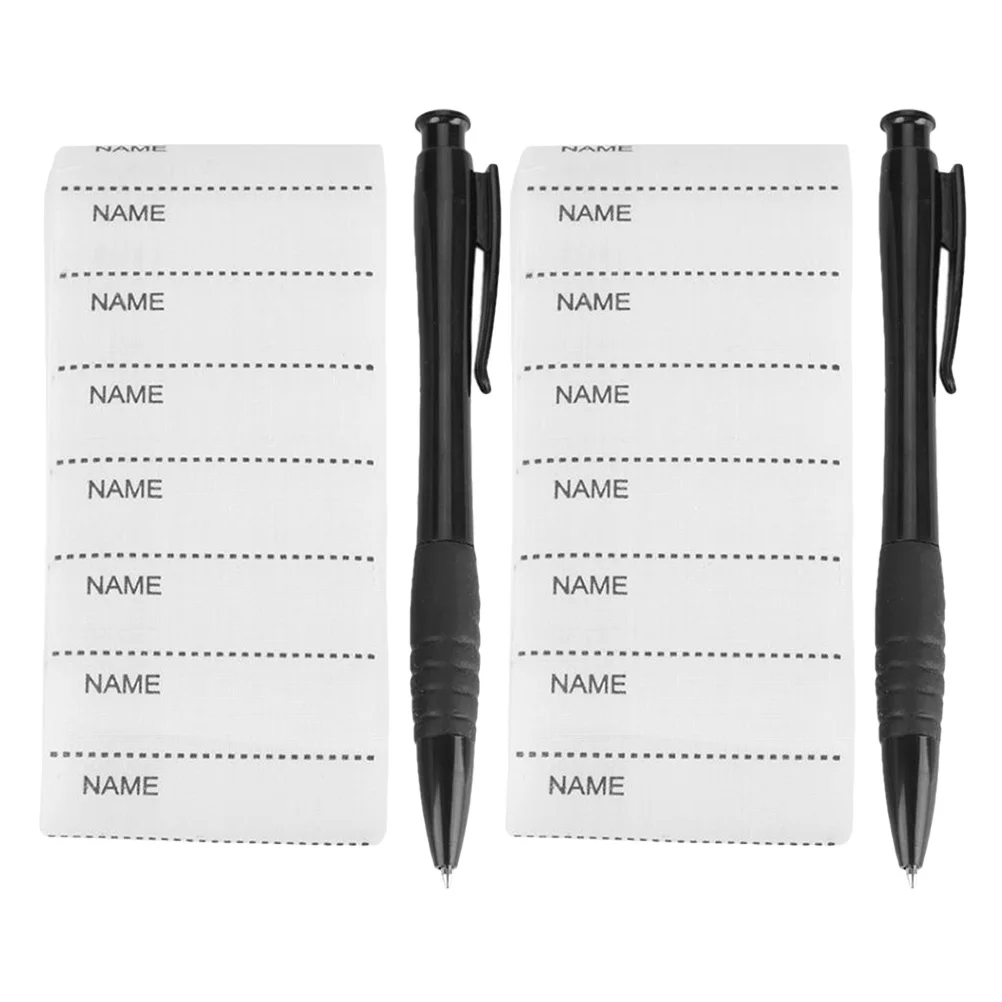 

2Sets Writable Fabric Labels No Iron Washable Name Tags for Backpacks Shoes Garments Kindergarten Camp Nursing Home