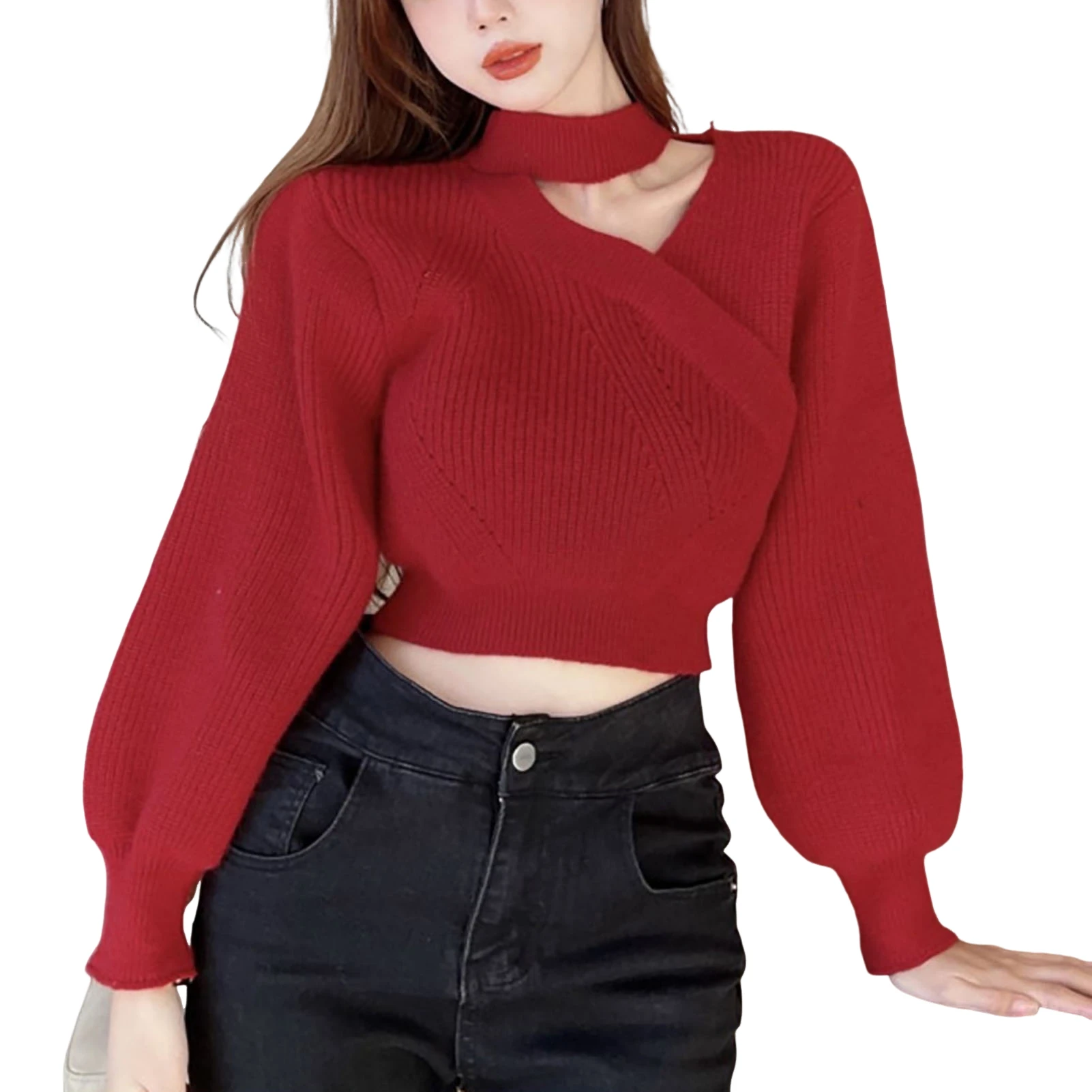 Women's Bottoming Shirt Sweater Spring And Autumn Pullover Fashionable Top Exquisite Gift for Ladies Birthday