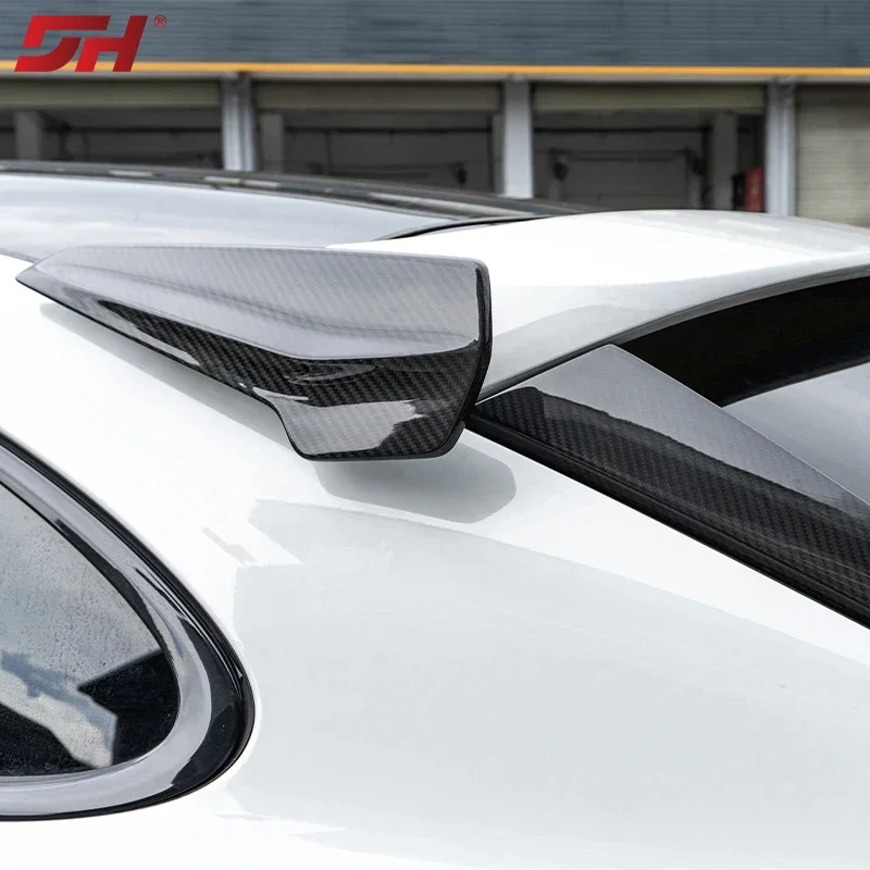 Dry Carbon Fiber Roof Wing Side Spoiler TKT End Plates for Porsche Cayenne Ordinary Version/Coupe 9Y0 9YA 2018-UP Car Parts