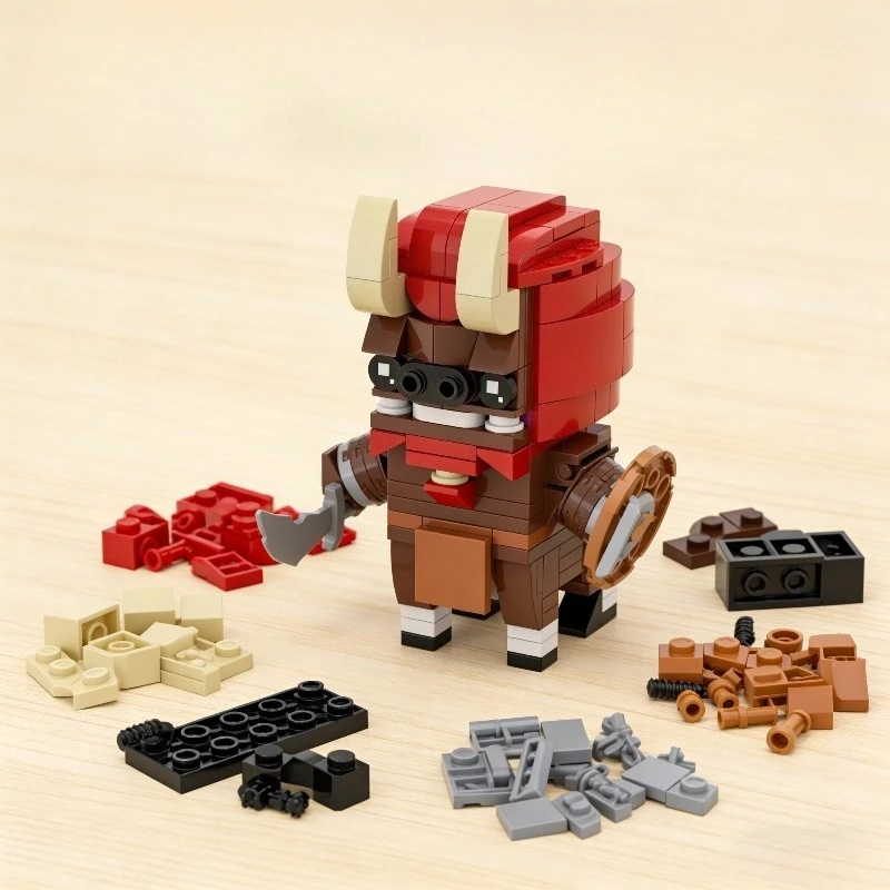 207 pièces Crimson Knight Blockhead-modèle de figurine de guerrier pour adolescents et adultes, cadeau de collection MOC