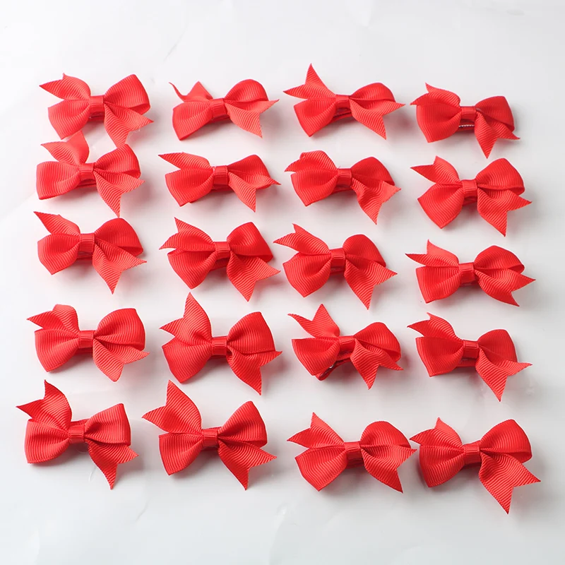 20 шт., однотонные ленты для девочек